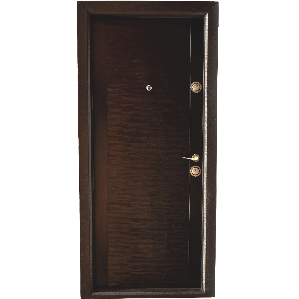 Usa metalica de intrare in apartament MOD 325, HDF, 880 x 2010 mm, deschidere stanga, culoare nuc