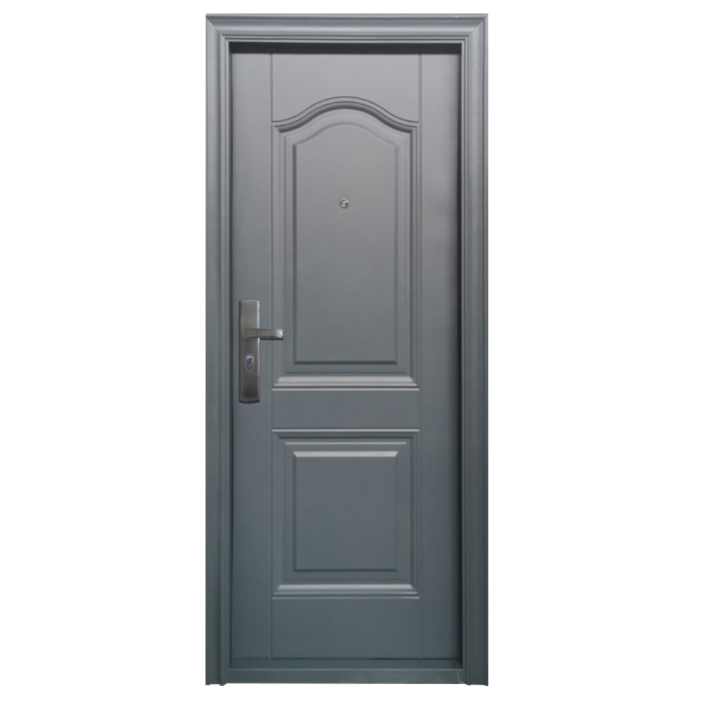 Usa metalica de intrare in apartament Atenna, tabla de otel, deschidere dreapta, culoare gri, 880 x 2050 mm