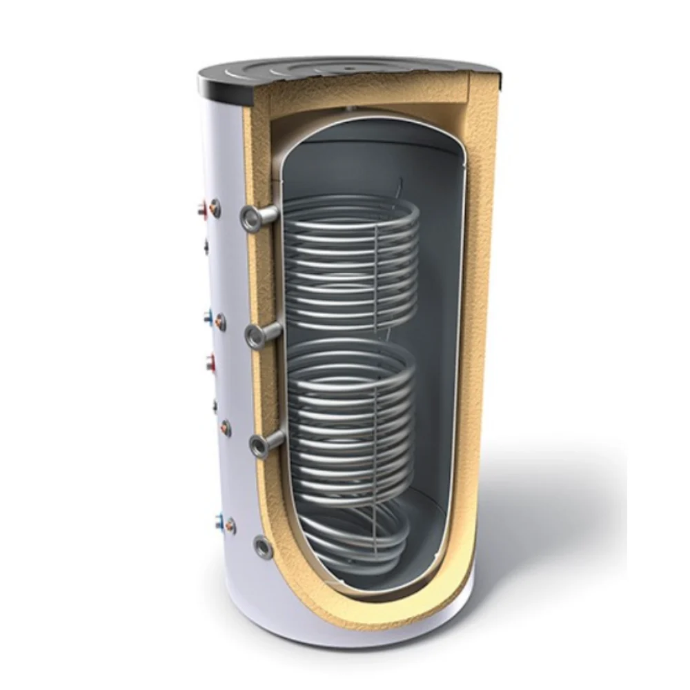 Puffer 1000 l Tesy V159S2100095F43P6C, vertical, 2 serpentine, 1 rezervor, gri, 100 kg, 2132 x 990 x 990 mm