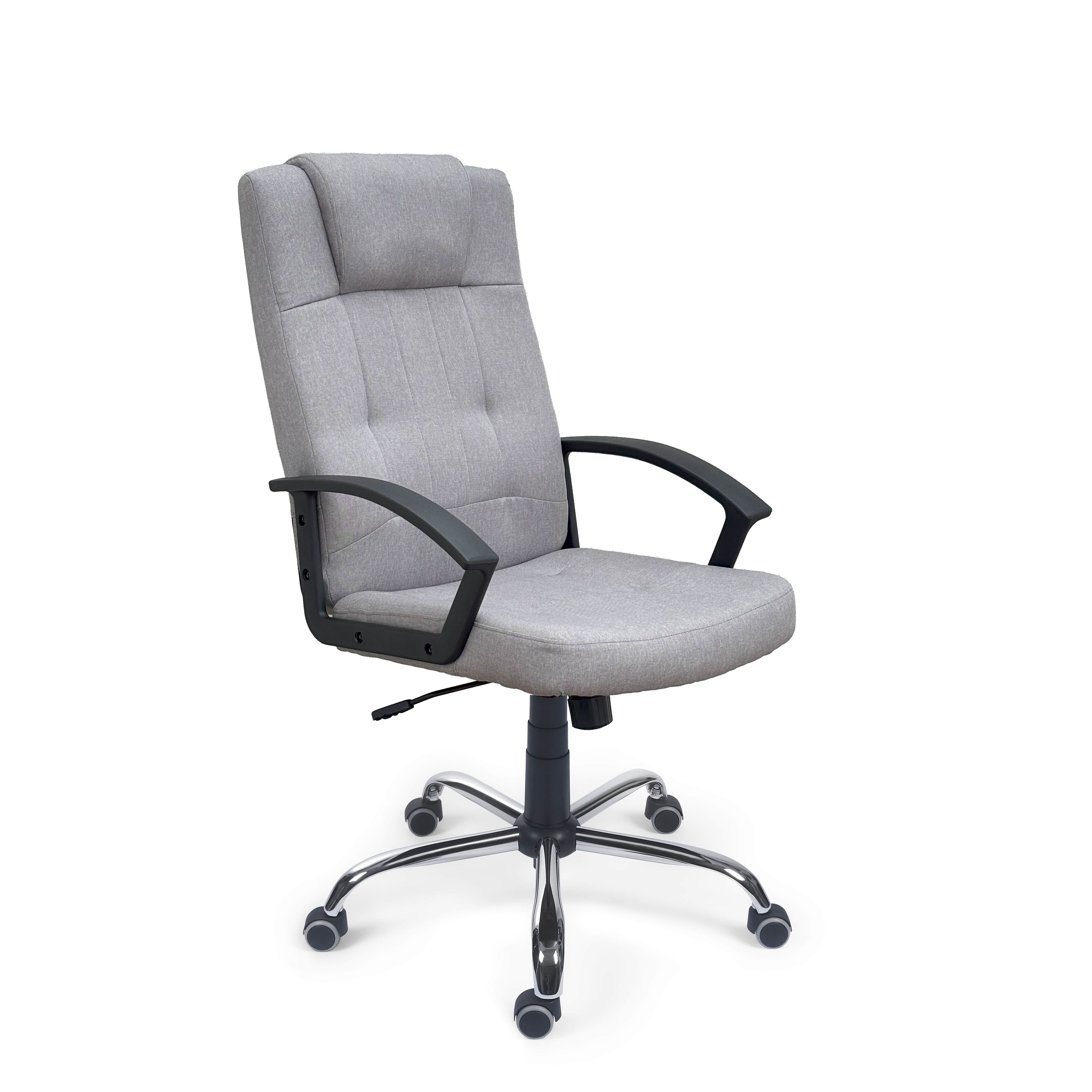 Scaun birou directorial gri Antares LGA68 CR E21, tapiterie textil, rotativ, reglabil pe inaltime, 63 x 66 x 124 cm