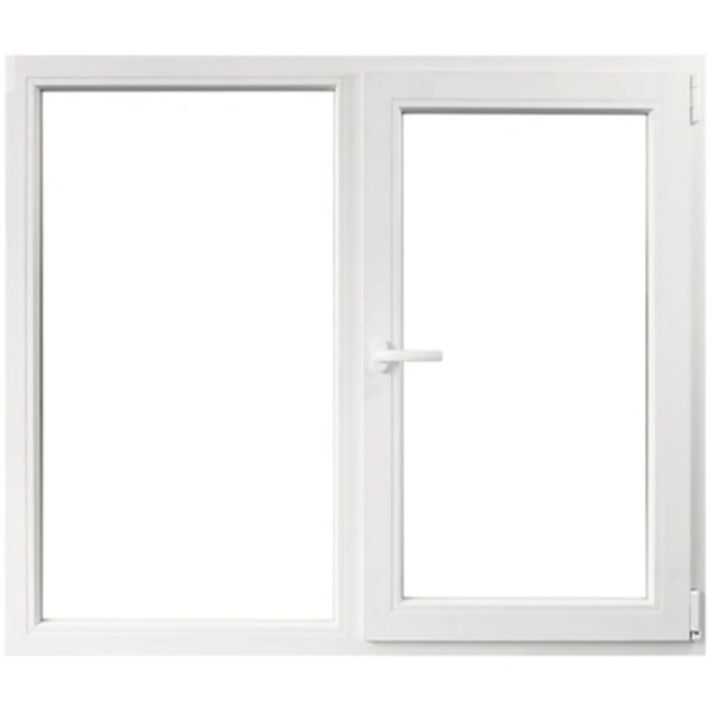 Fereastra PVC, 5 camere, deschidere dreapta oscilobatant, alb, 125 x 115 cm