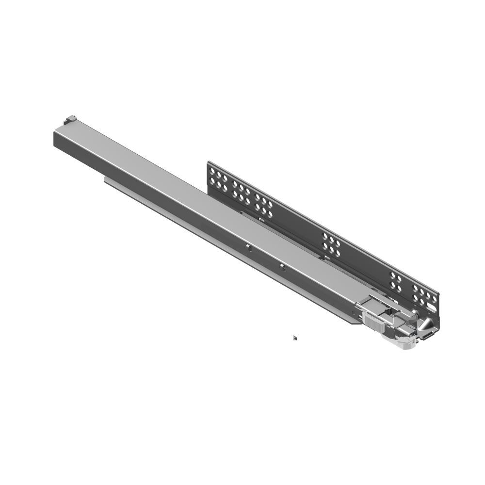 Glisiera dreapta DYNAPRO, soft close, otel, finisaj zincat, 600 mm