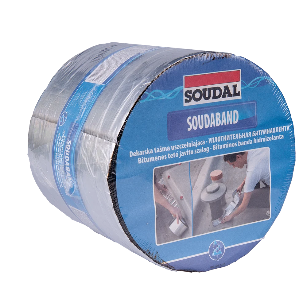 Banda hidroizolanta bituminoasa, 10 cm x 10 m, Soudal, aluminiu