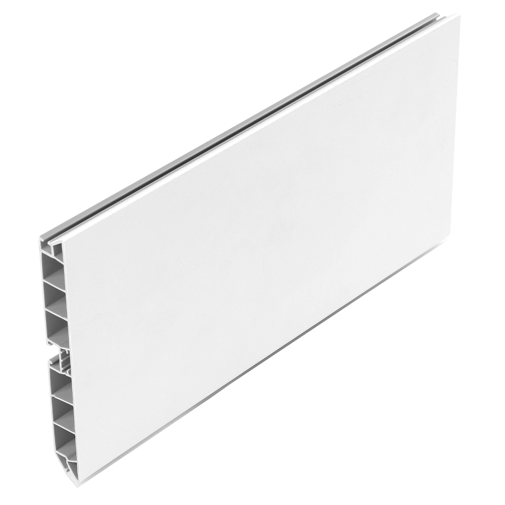 Plinta parchet PVC, alb lucios, folie HG, 4000 x 100  mm