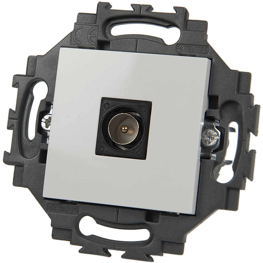 Priza date RJ45 UTP cat 5E Dahlia, Gewiss GW35271W, alb, montaj incastrat