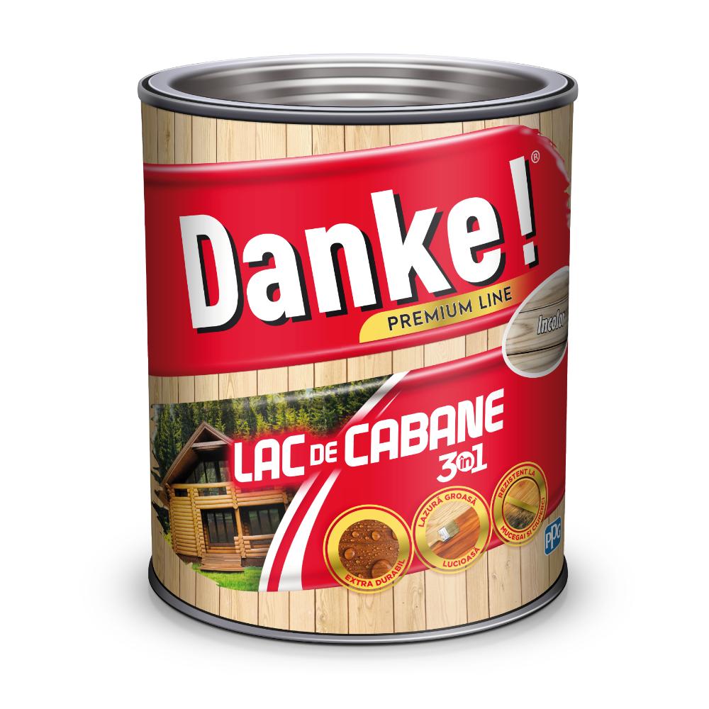 Lac pentru cabane 3 in 1, Danke, incolor, interior/exterior, 2.5 l