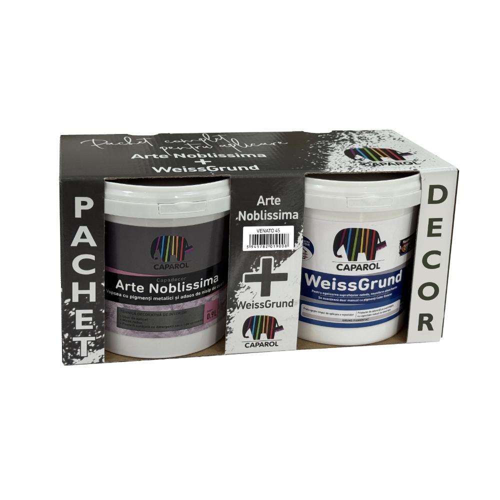 Vopsea decorativa Capadecor Arte Nobilissima Venato 45 0.9 l + Weissgrund 1 l