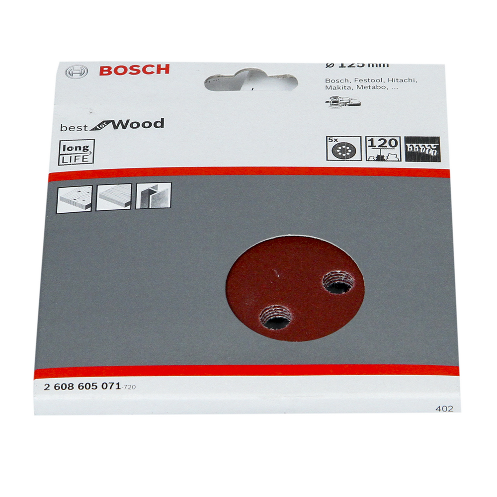 Foi abrazive Bosch, granulatie 120, 5 bucati