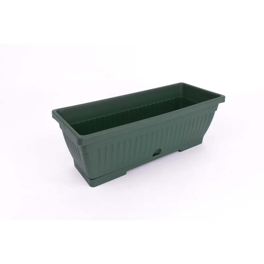 Jardiniera dreptunghiulara Harplast Verbena, plastic, verde, 8.5 l, 40 cm