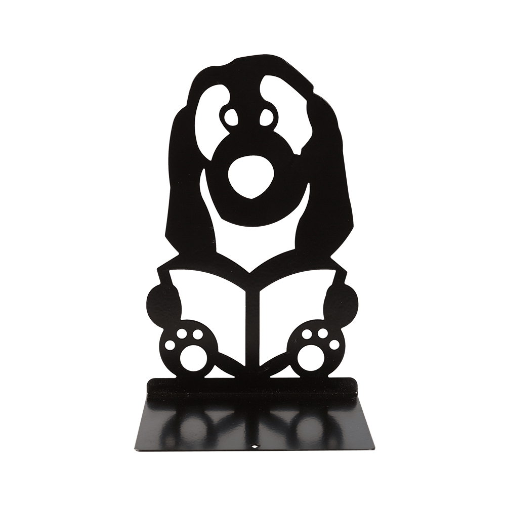 Suport pentru carti, catel negru, 126 x 100 x 205 mm