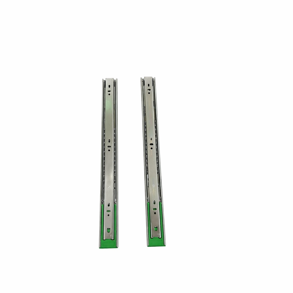 Set glisiera cu bile FGV, otel, argintiu, softclose, extractie totala, 550 x 45 mm, 2 bucati