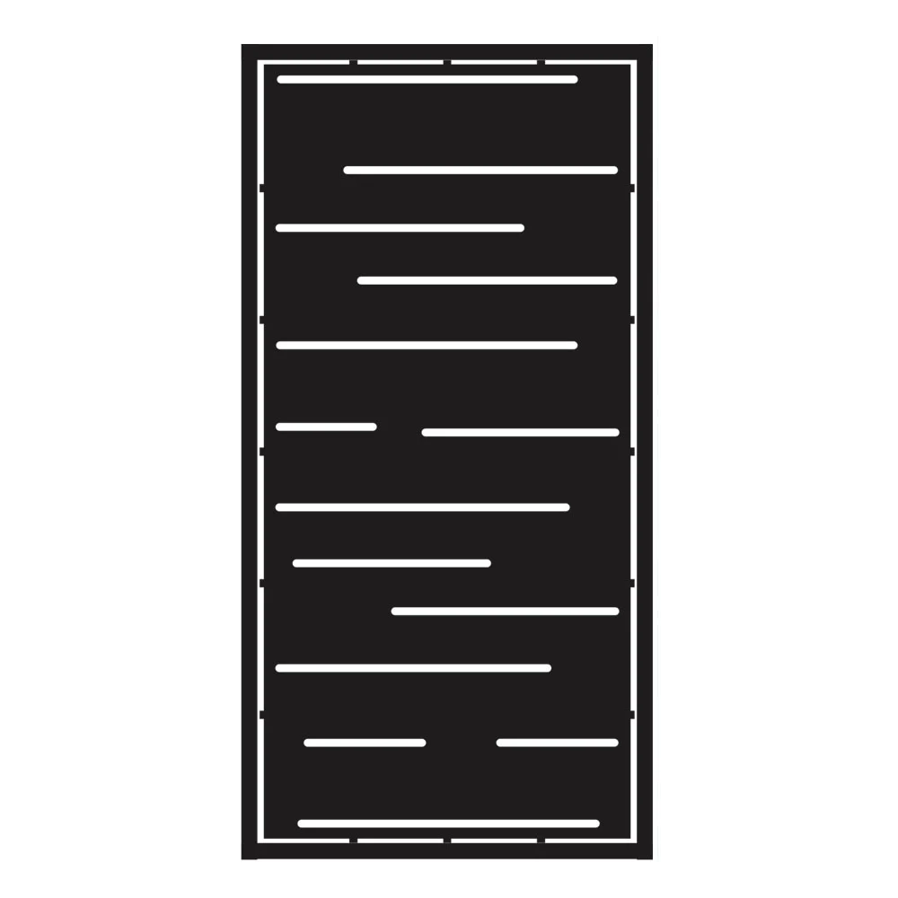 Poarta pietonala reversibila Nova, tabla debitata plasma, negru, 2000 x 1000 mm