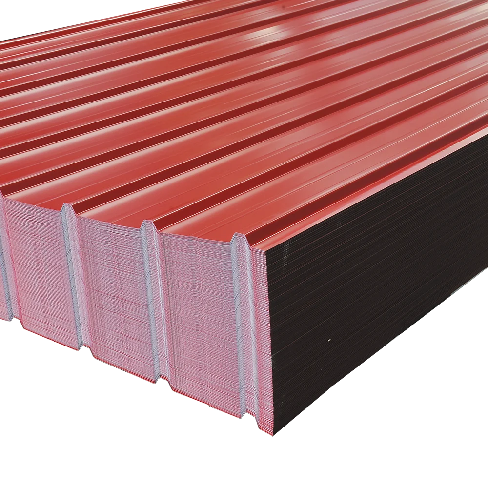 Tabla cutata zincata, rosu RAL 3011, H 10, 0.3 x 910 x 2000 mm