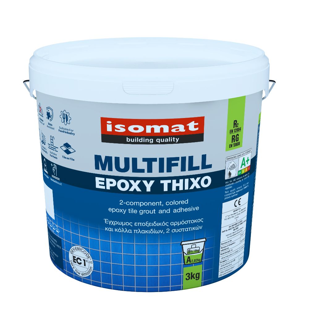 Chit de rosturi Isomat Multifill Epoxy Thixo, interior/exterior, light grey, 3 kg