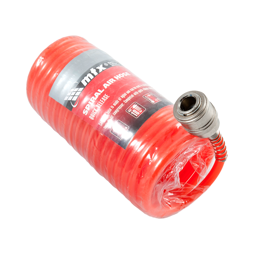 Furtun de aer spiralat 570049, conexiuni rapide, 10 m