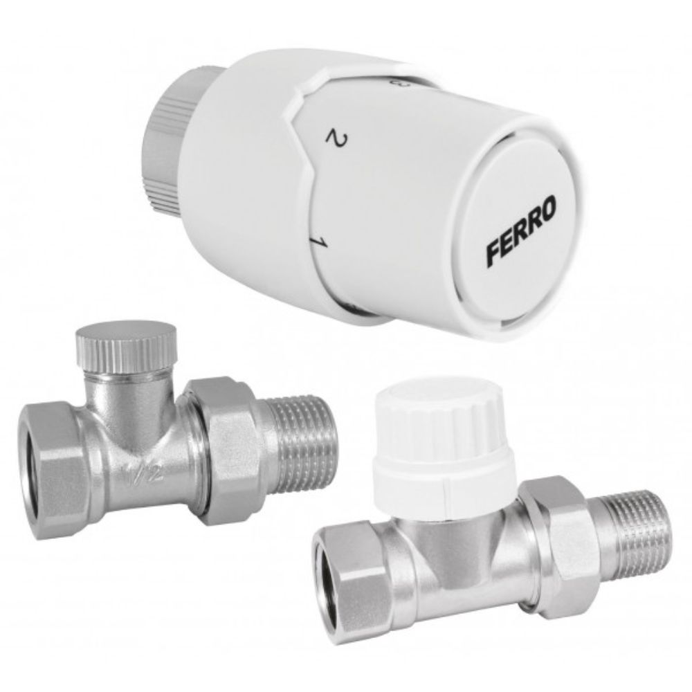 Set termostatic drept Ferro ZTM20, 1/2 inch x 1/2 inch