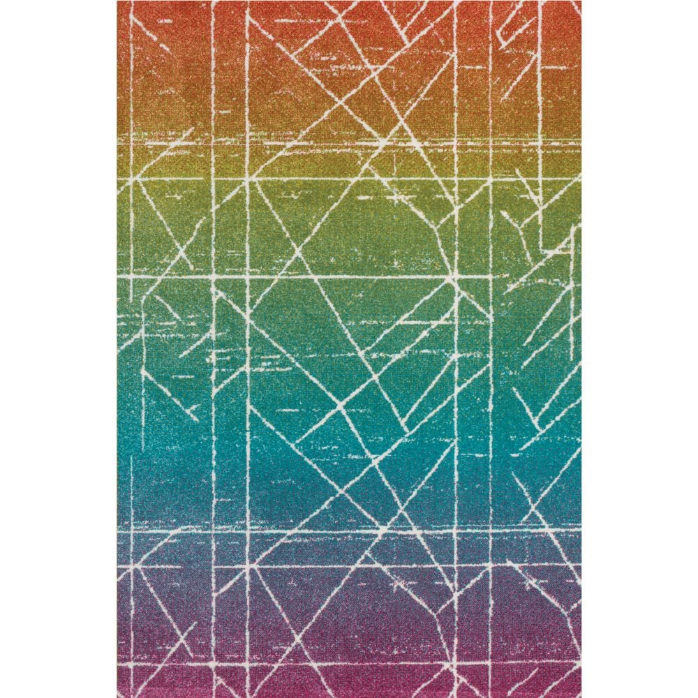 Covor modern Sintelon Play 43PMP, polipropilena, model geometric multicolor, 120 x 170 cm