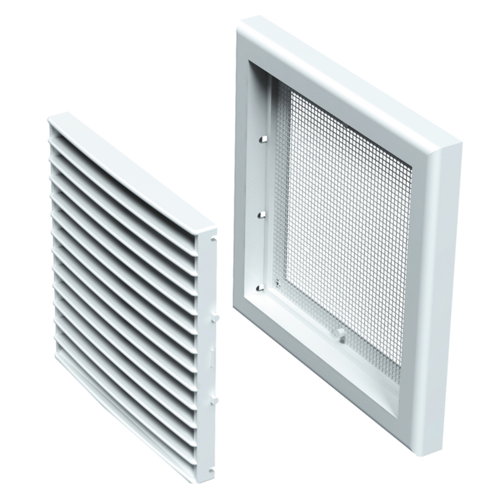 Grila Vents, PVC, alb, 187 x 187 mm