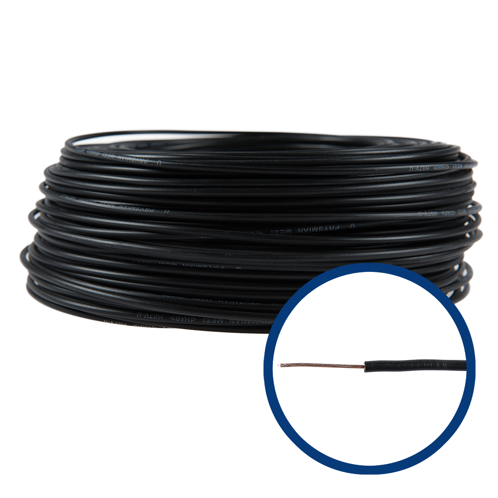 Cablu electric FY (H07V-U) 1.5 mmp, izolatie PVC, negru