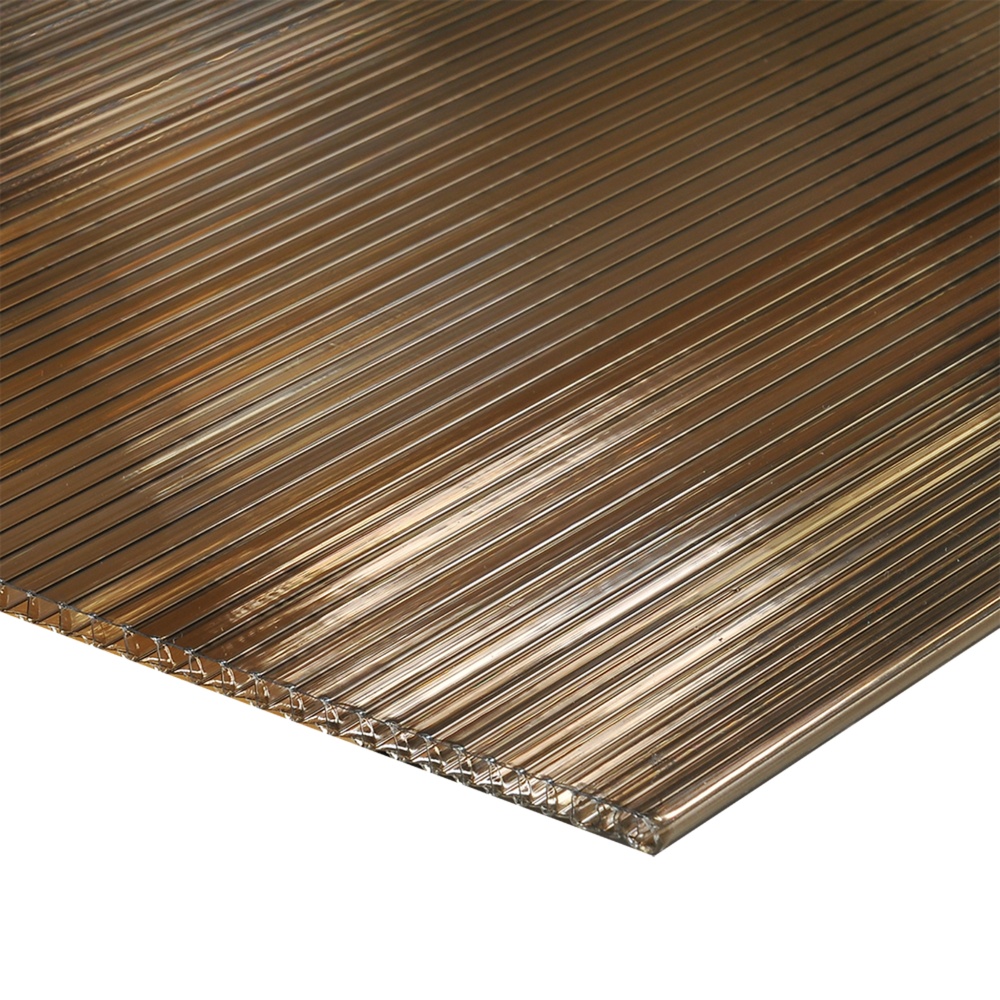 Placa din policarbonat celular, bronz, 6 x 2,10 m x 4 mm, ESP