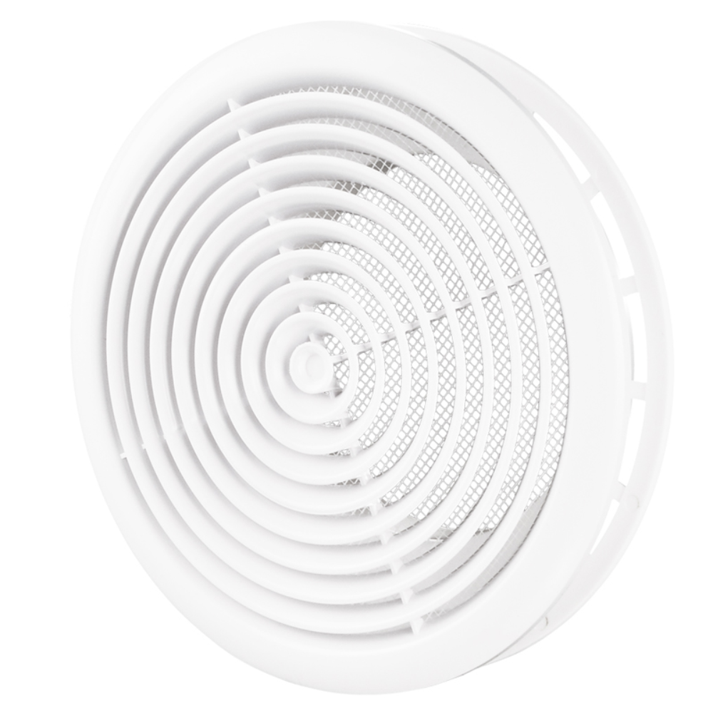 Grila circulara Vents, ABS, alb, 100 mm