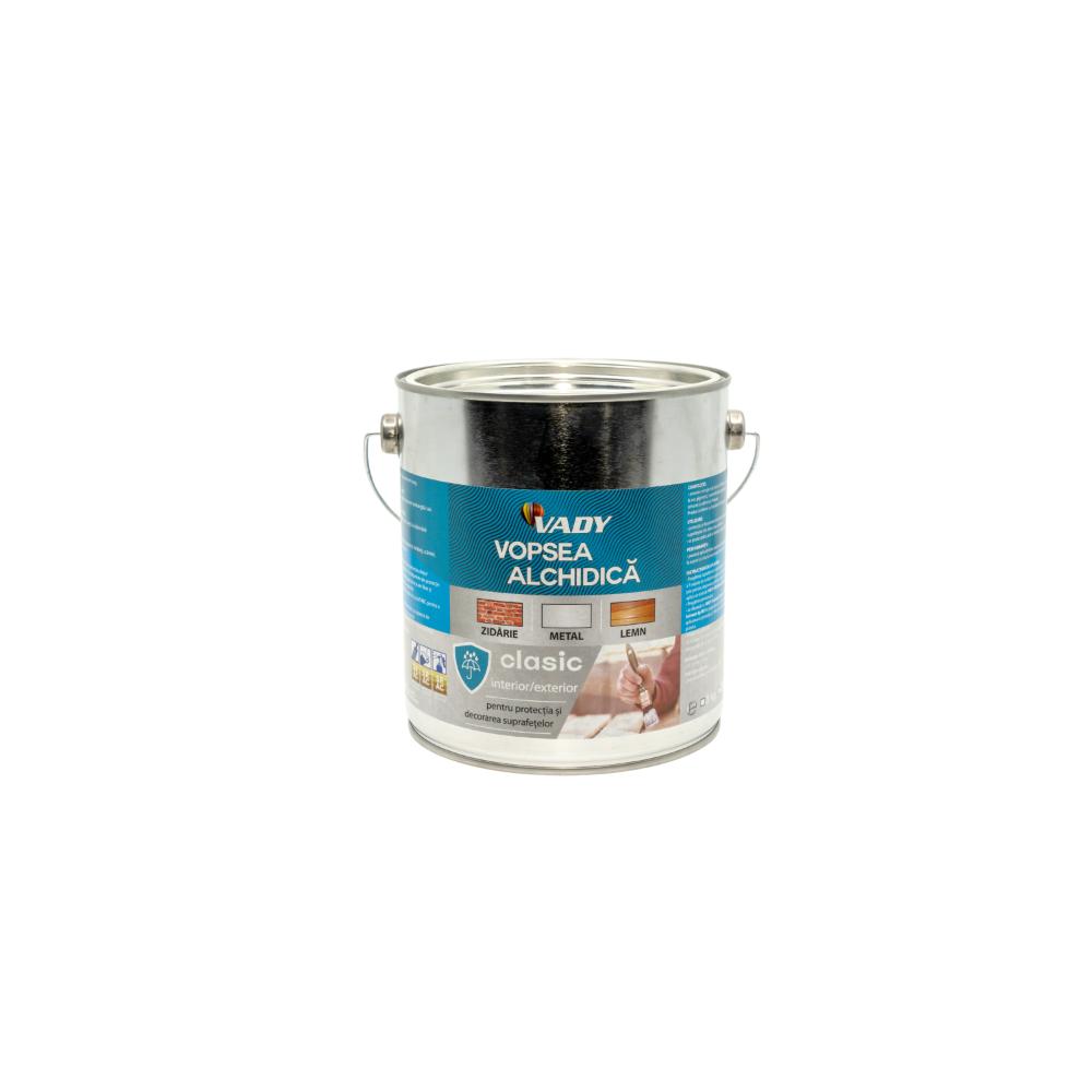 Vopsea alchidica Vady clasic, pentru lemn/metal/zidarie, interior/exterior,crem, 3 kg