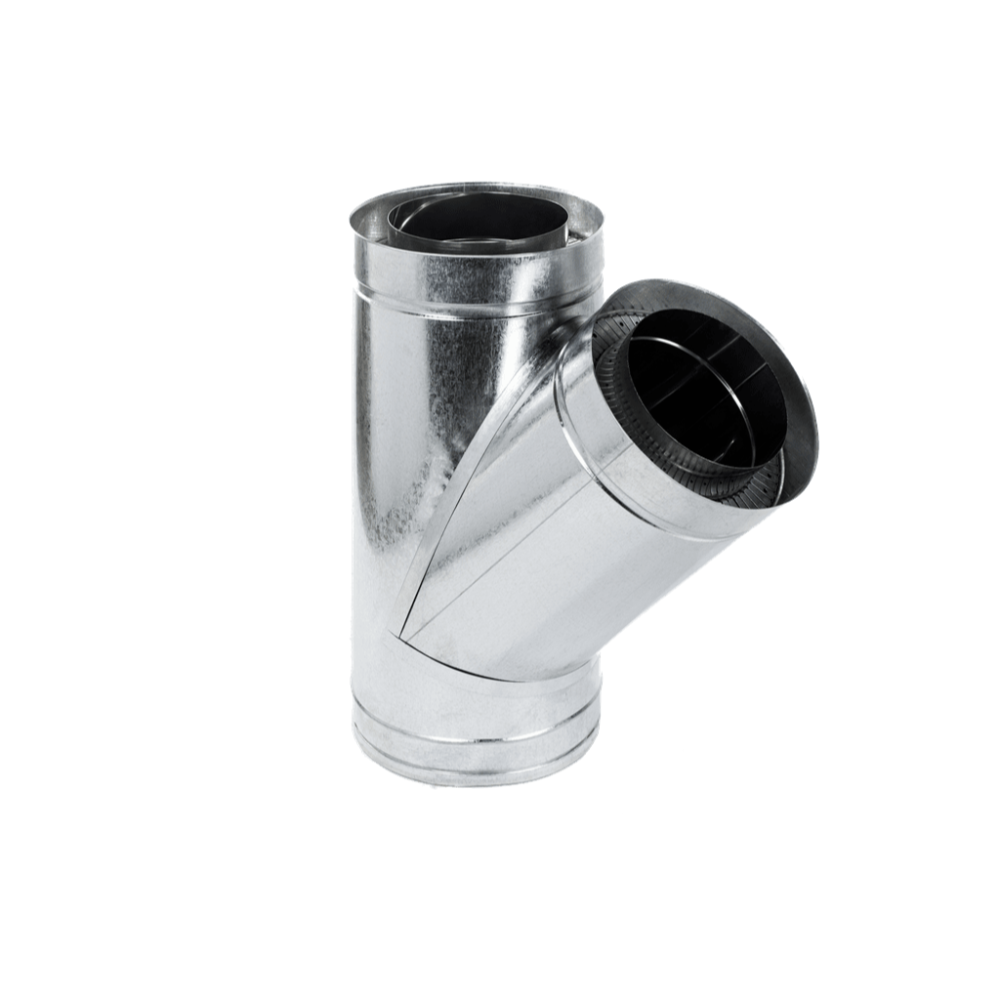 Teu 135˚pentru burlan, inox, diametru 200/260 mm