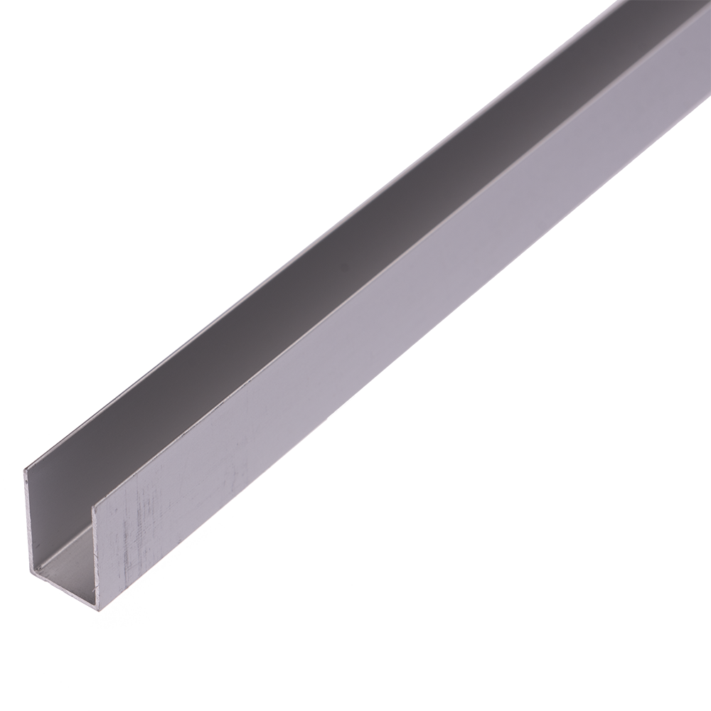 Profil tip U, aluminiu, 12 x 18 x 0.7 mm, L 2 m