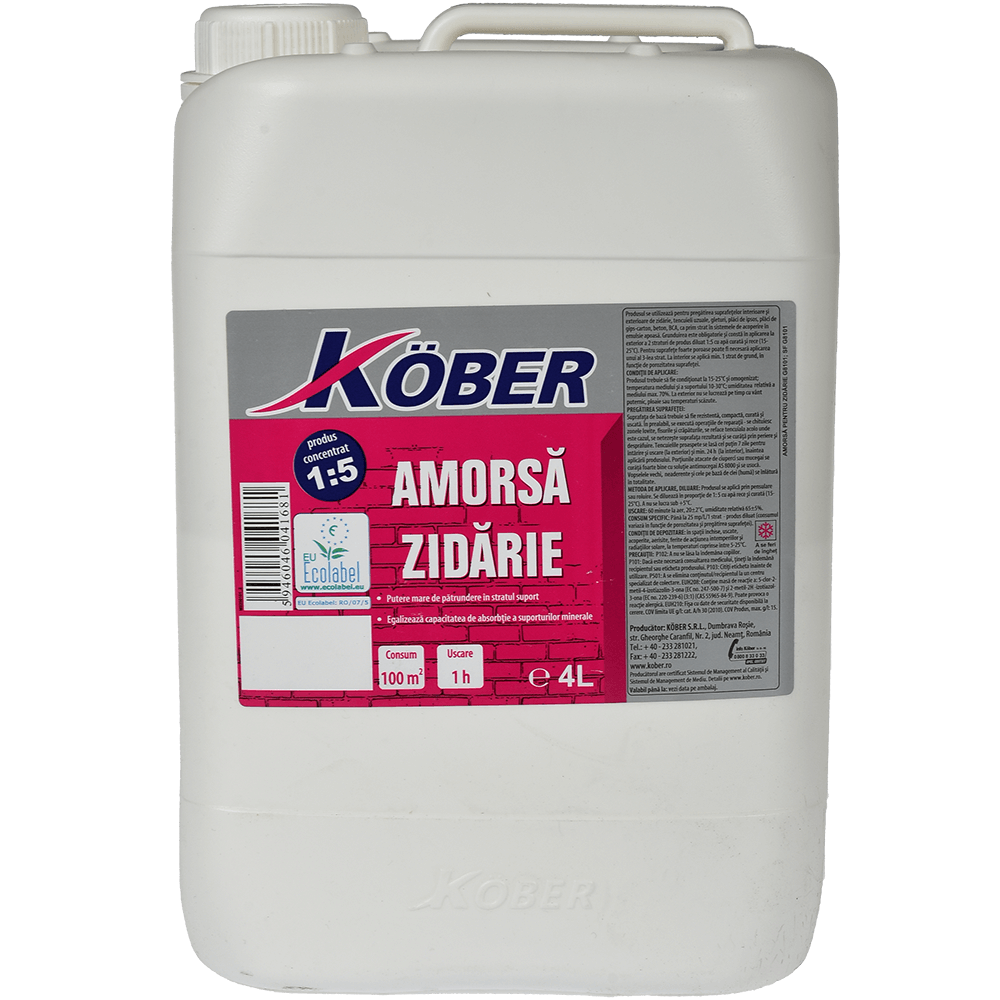 Amorsa zidarie, Kober, concentrata, 4 L