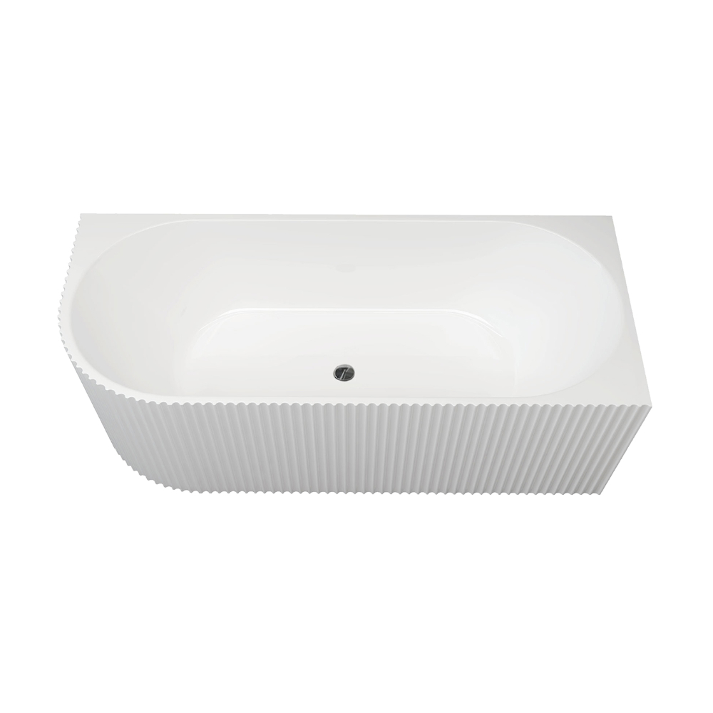 Cada baie freestanding Bali Sanotechnik, montaj dreapta, acryl, ovala, alb, 170 x 80 x 56 cm