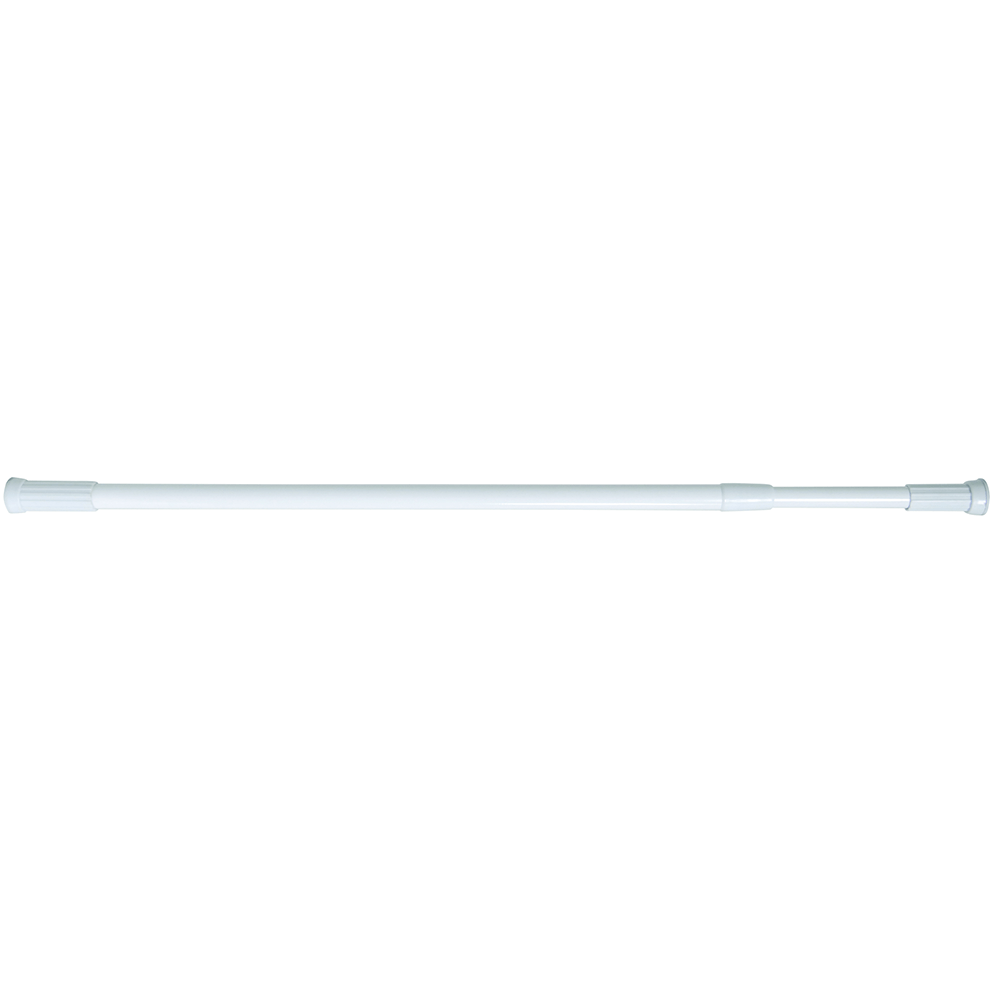 Bara pentru perdea de dus telescopica MSV, aluminiu, alb, 110 x 200 x 2.2 cm