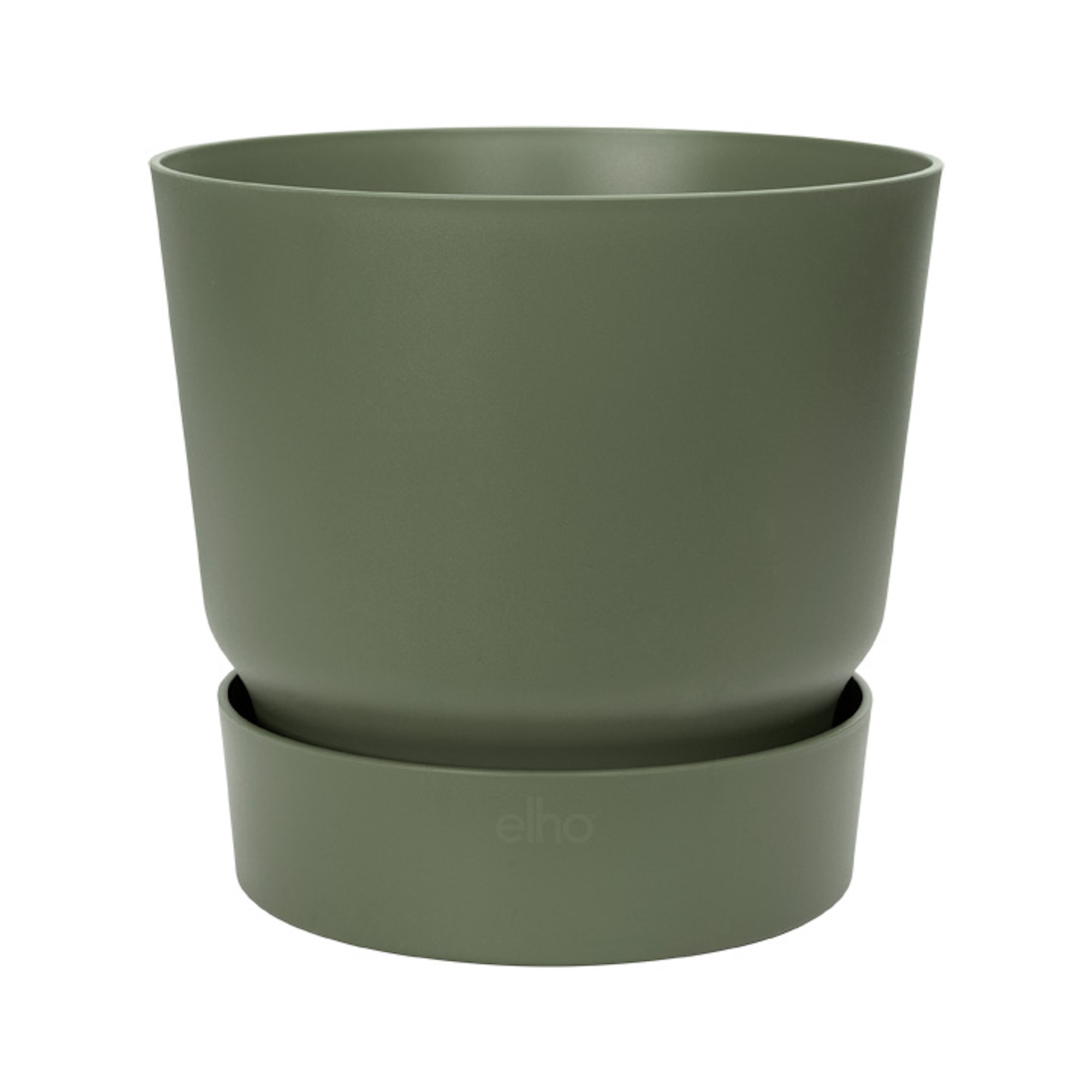 Ghiveci Elho Greenville Round, plastic, verde, diametru 40 cm, 36.8 cm