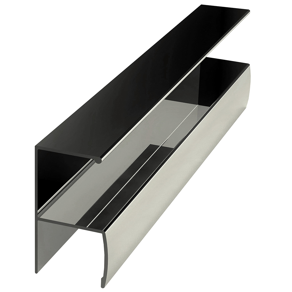 Profil miner Y ER5909, pentru PAL de 18 mm, 2,5 m, inox