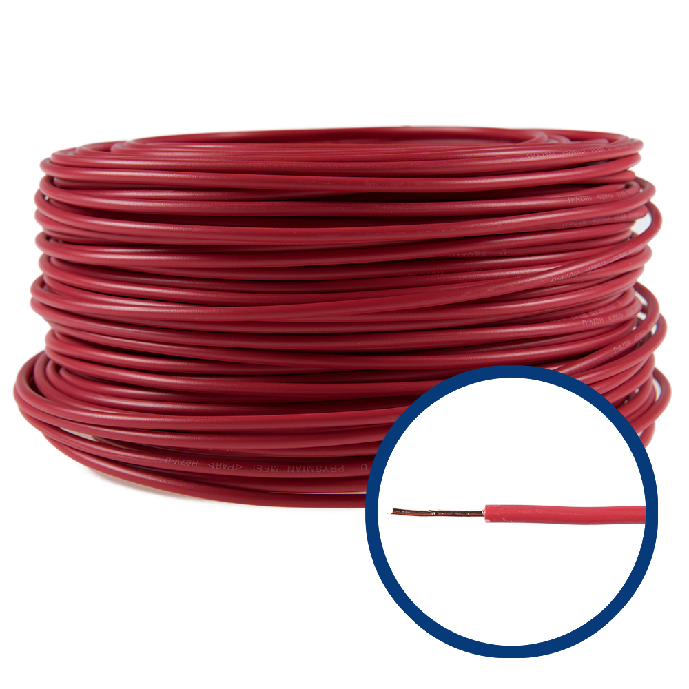 Cablu electric FY (H07V-U) 2.5 mmp, izolatie PVC, rosu