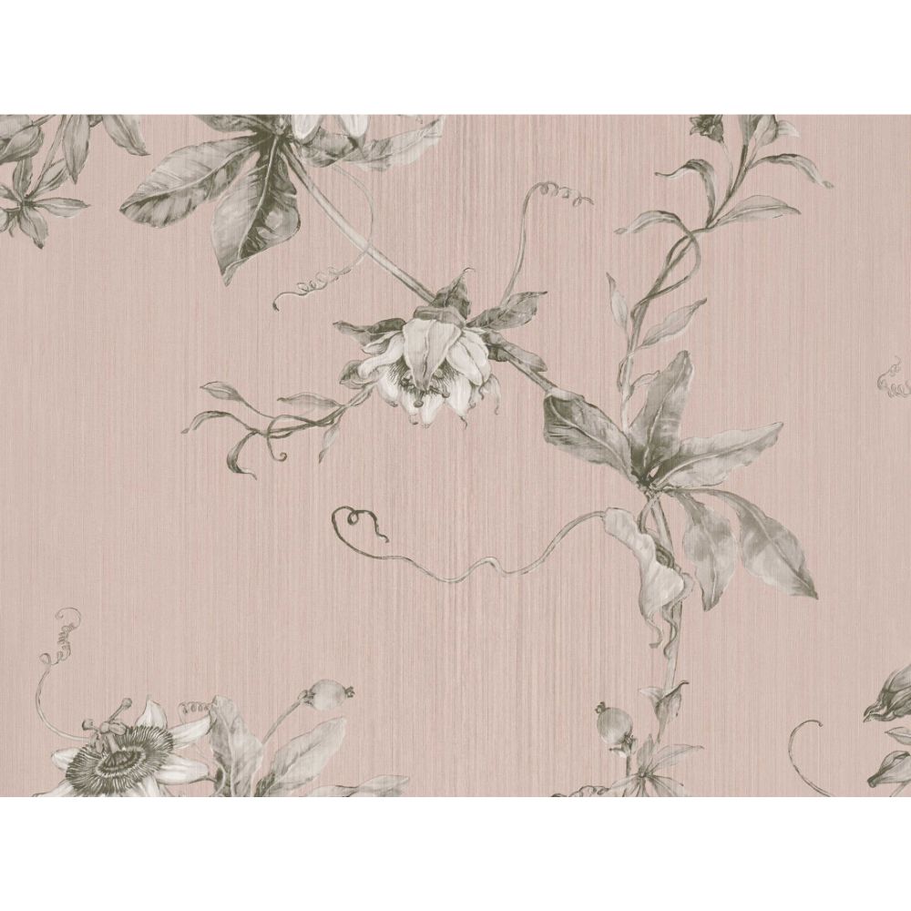 Tapet vinil Preloved Passion 220902, model floral, roz/gri,  0.53 x 10 m