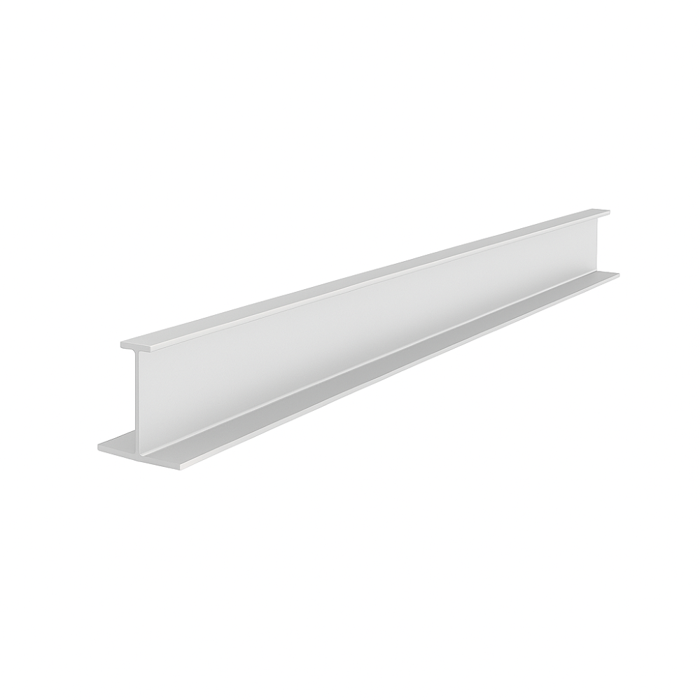 Profil H NLB, aluminiu, alb, 3 m