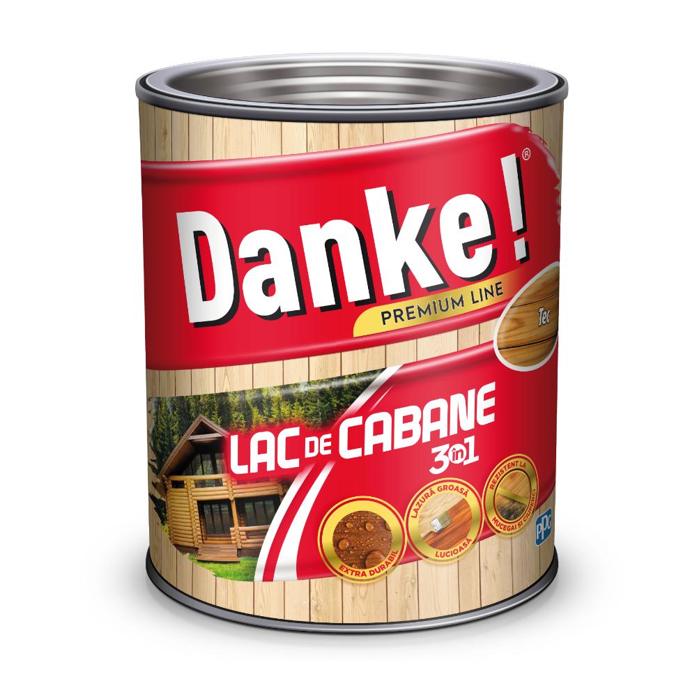 Lac pentru cabane 3 in 1, Danke, tec, interior/exterior, 2.5 l