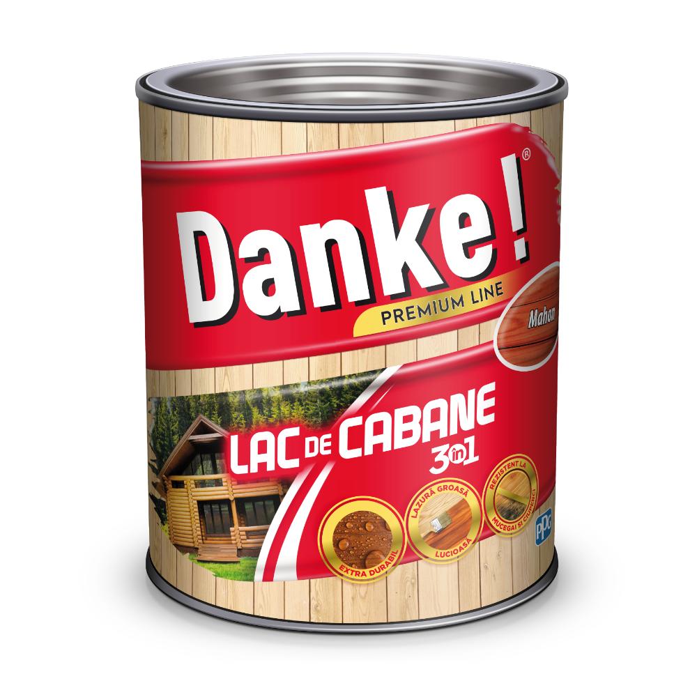 Lac pentru cabane 3 in 1, Danke, mahon, interior/exterior, 2.5 l