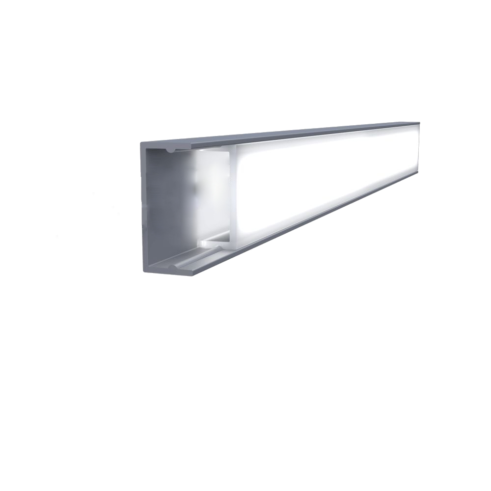 Profil banda led Listello, tip U, aluminiu, montaj incastrat, argintiu, 8.2 x 19 mm, 2,7 m