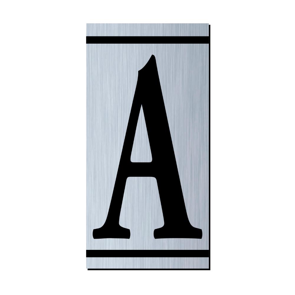 Litera usa/poarta A, ABS, auriu, 5 x 10 cm