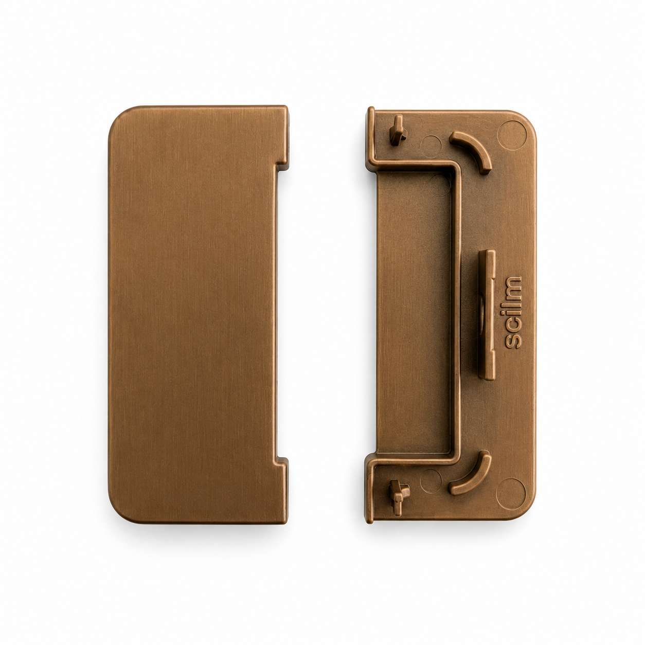 Set terminatie stanga/dreapta profil Gola 8402, plastic, bronz