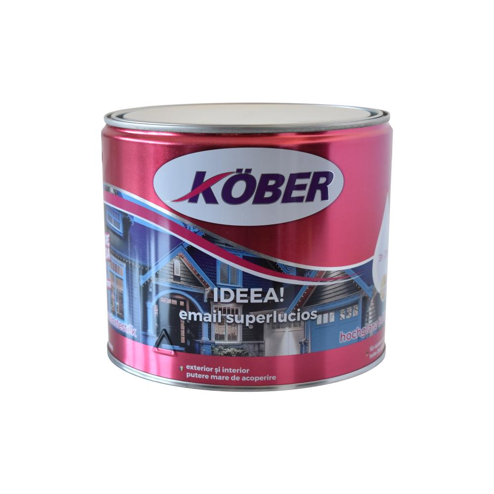 Vopsea email Kober Ideea pentru lemn/metal/sticla, interior/exterior, albastru luminos, 2.5 l