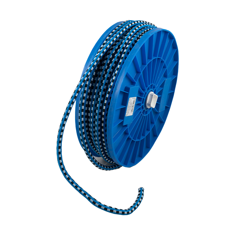 Franghie elastica din fibra de cauciuc, albastru-negru, grosime 10 mm