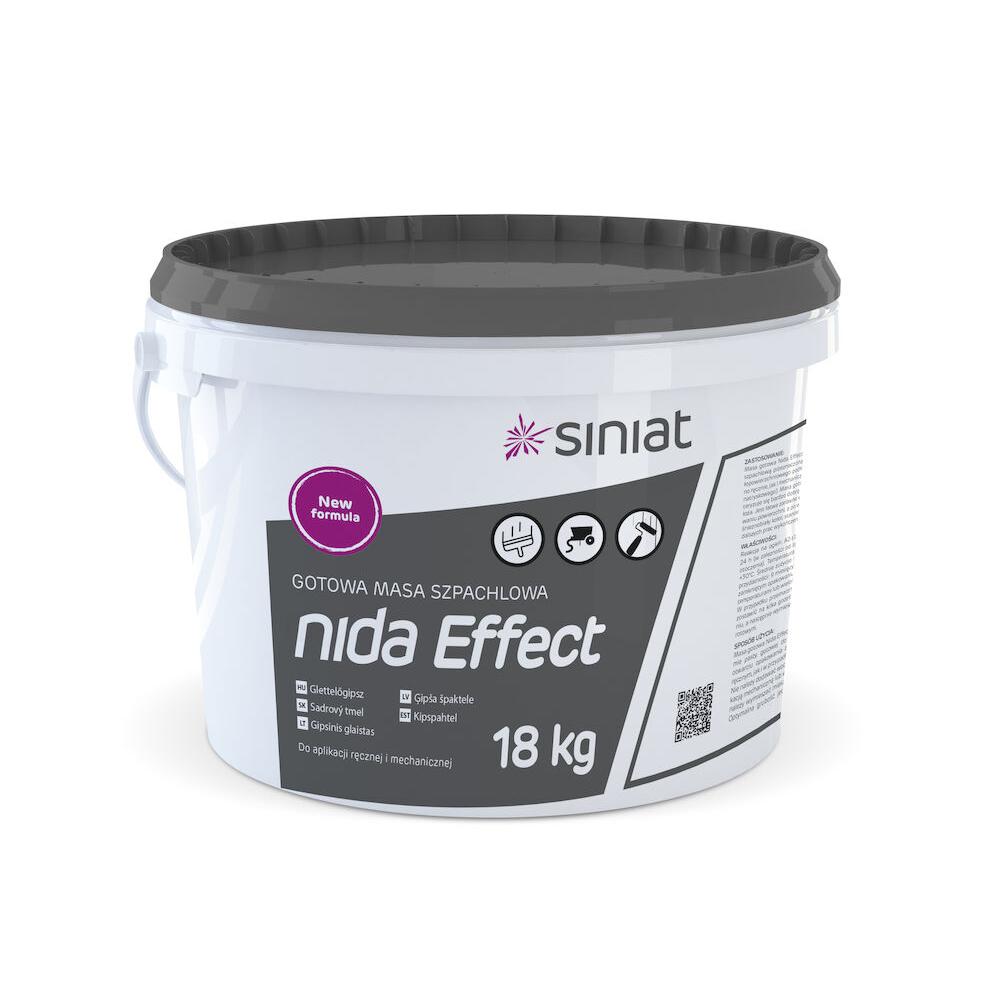Glet de finisare gata preparat Siniat Nida Effect, interior, alb, 18 kg