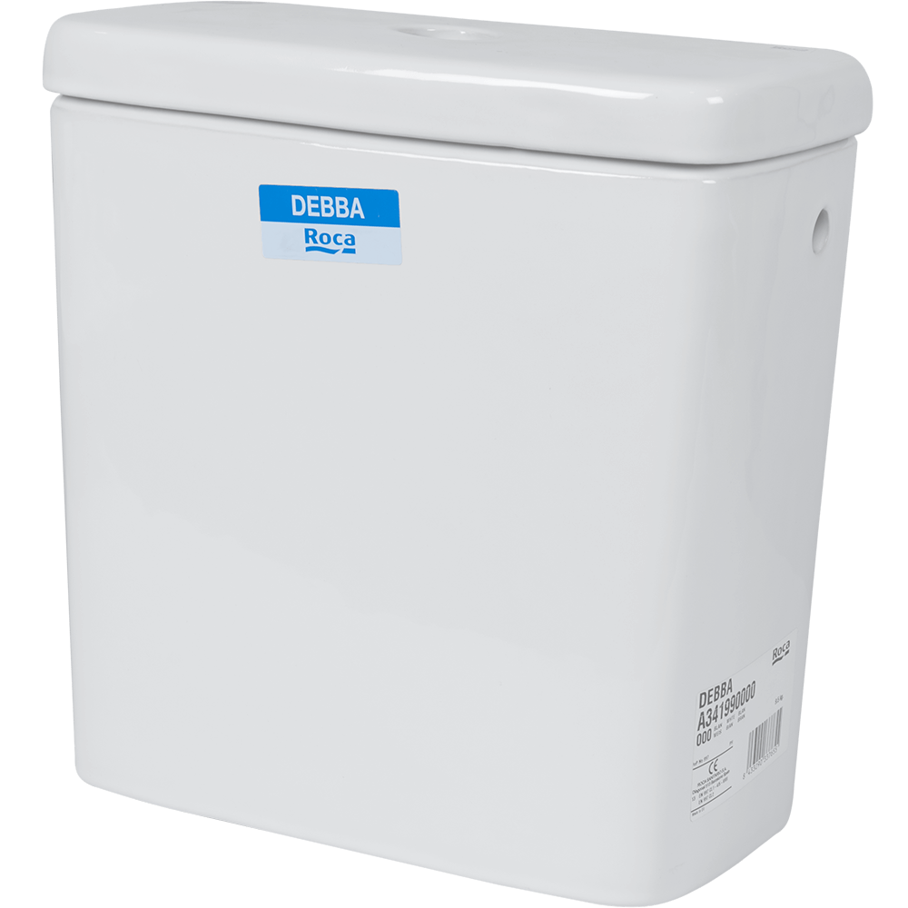 Rezervor WC ceramic Roca Debba, dubla comanda, 3-6 l, alimentare lateral stanga, alb