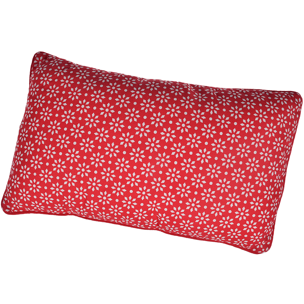 Perna decorativa Mosaik, bumbac 100%, rosu, 30 x 50 cm, dreptunghiulara, model geometric