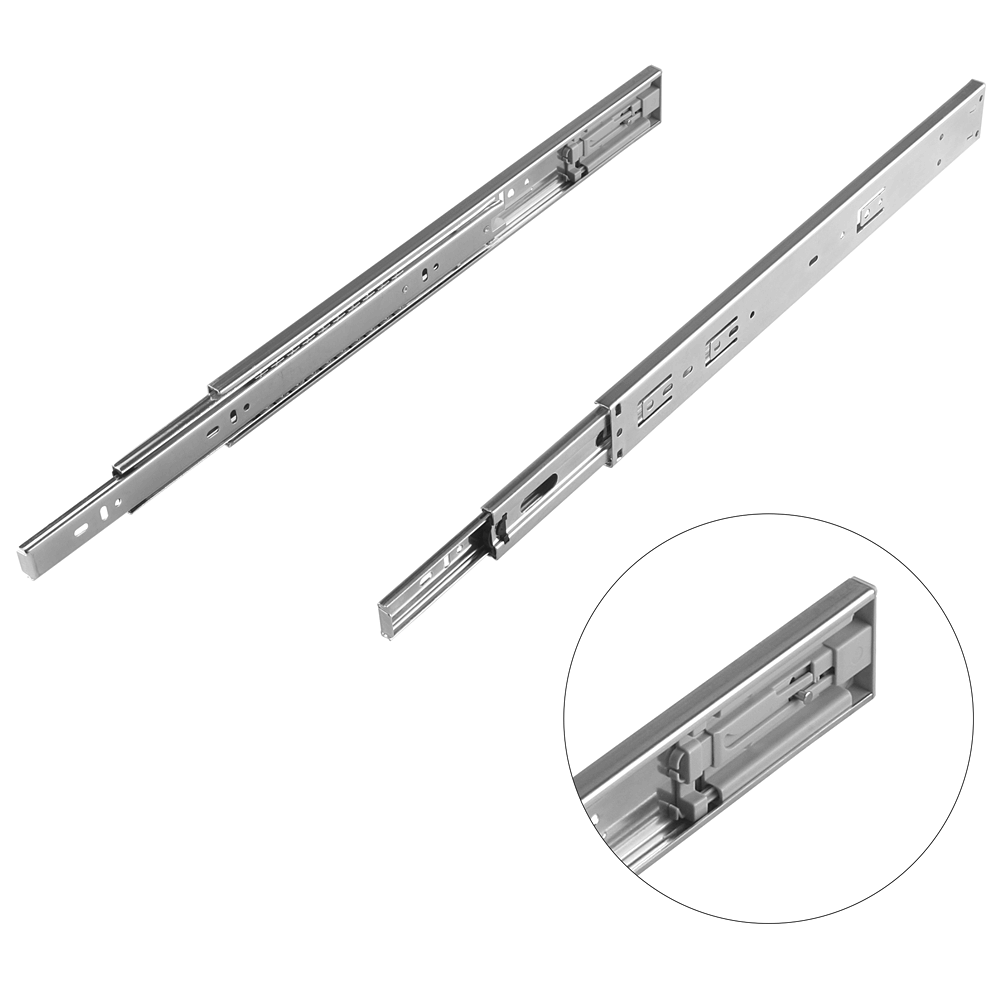 Glisiera TEKO, Push to Open, cu bile , otel, zincat, 350 x 45 mm