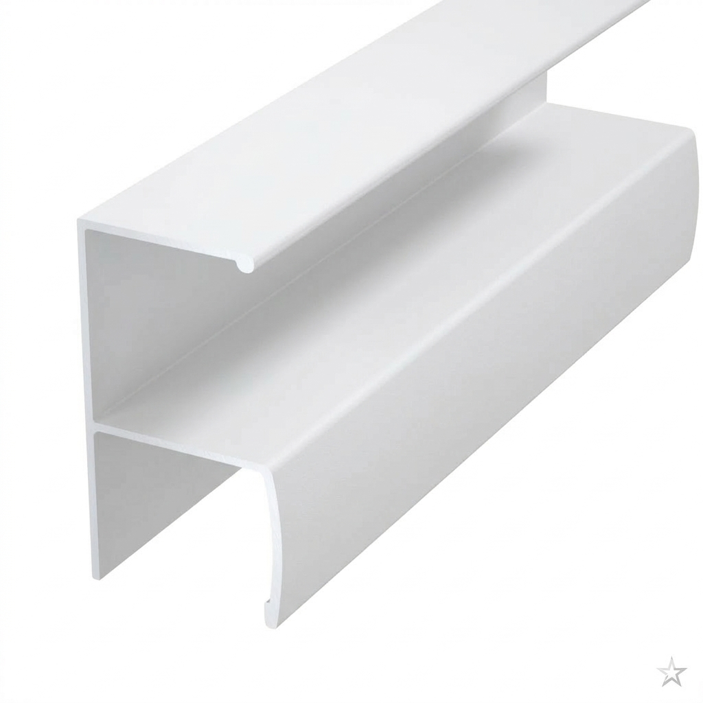 Profil aluminiu tip maner Y Eco, alb, fara perie, 3 m