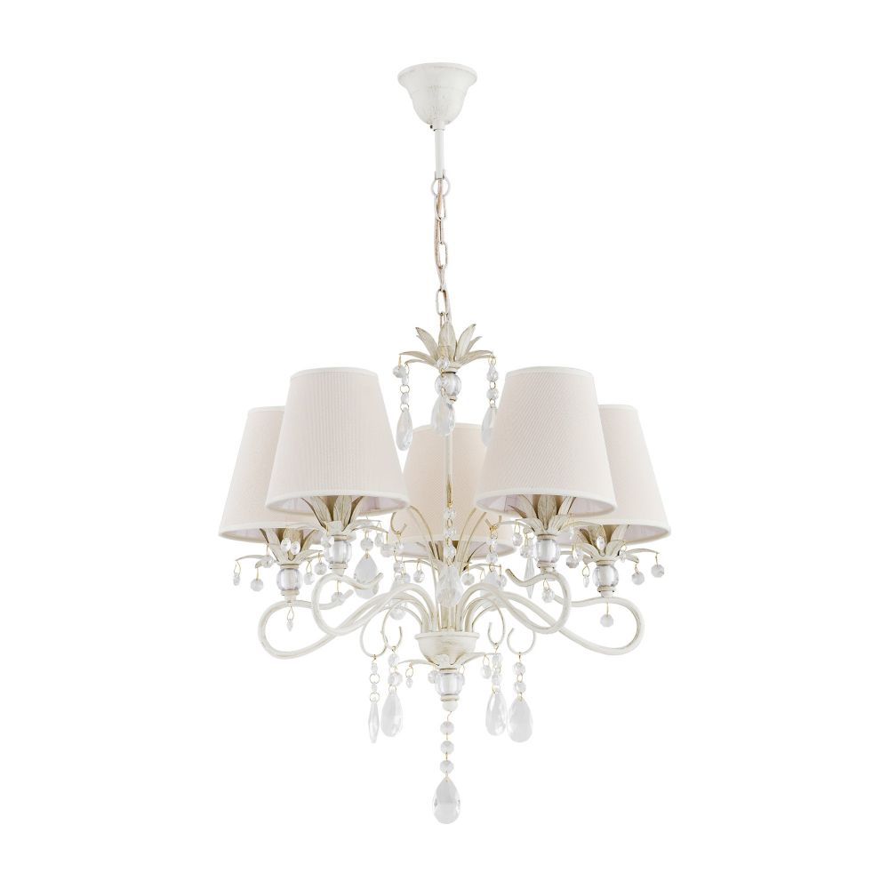 Lustra Magnifik KL105006, alb, 5 x E14, 50 cm