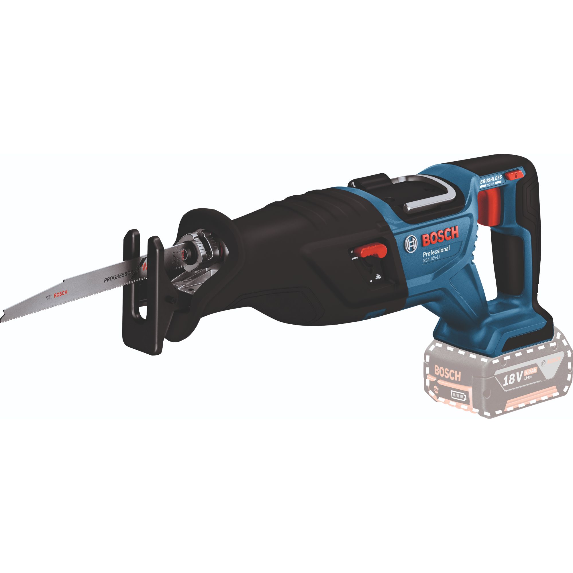 Fierastrau sabie pe acumulator Bosch Professional GSA 185-LI, 18 V, 2900 cpm